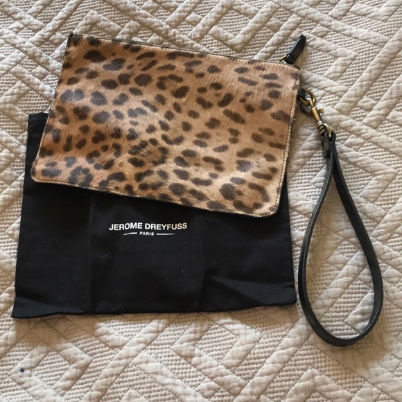 A cheetah clutch with brass FREE shipping - Picture 2 of 3